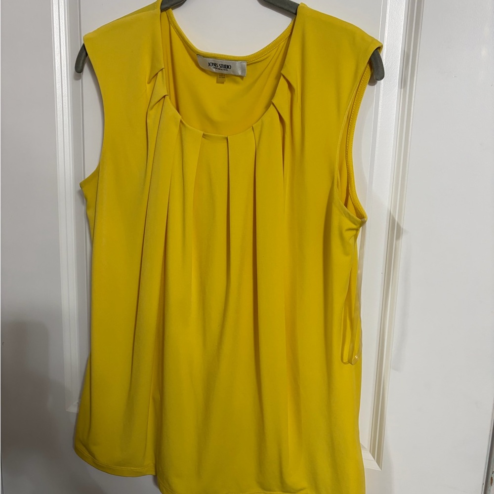 Jones New York Women's Vibrant Yellow Blouse